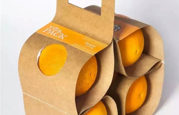 原來(lái)橙子還可以這么包裝，牛皮紙水果包裝鑒賞